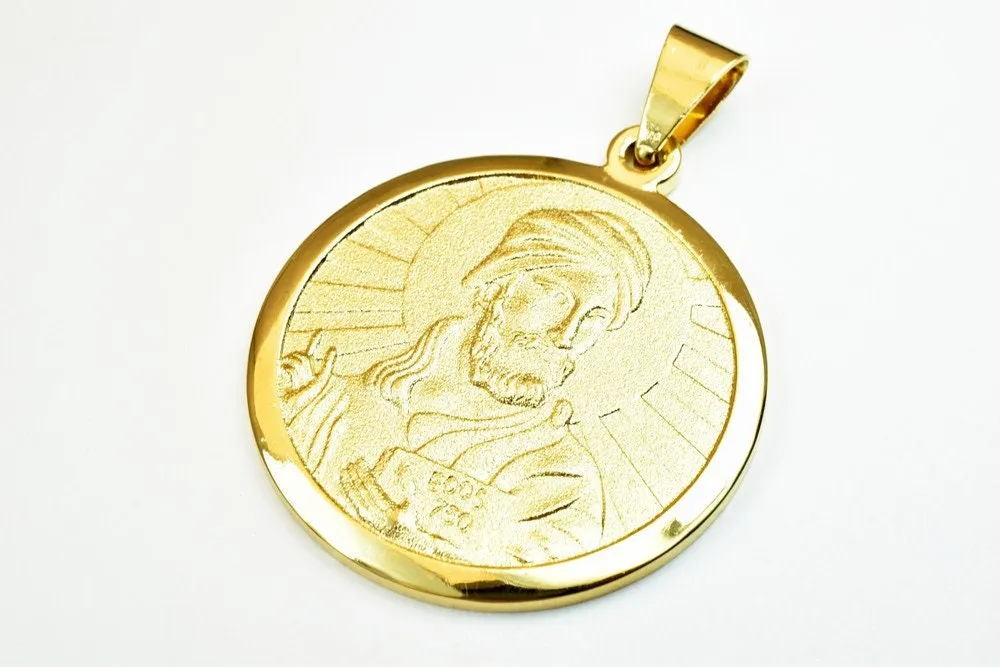 18K as Gold Filled* Pendant Charm Size 52x40mm With Matte Touch as Gold Filled* Pendant For Jewelry Making GP101