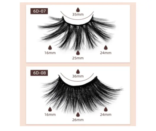 6D Mink Lashes #6D10 -  MQO 50 pcs