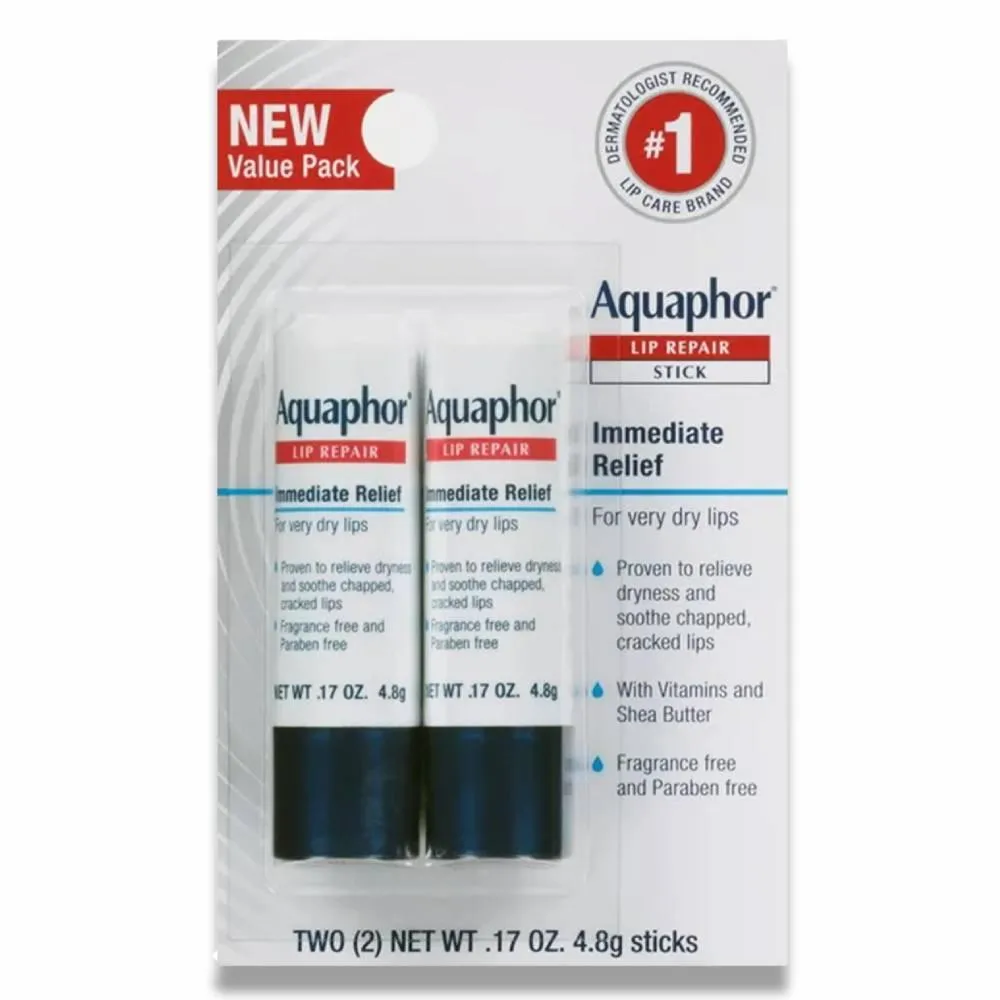 Aquaphor - Lip Repair Stick, Twin Pack -  0.17 Oz- 12 Pack