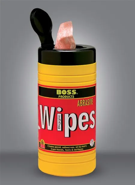 Boss Products 893 Biggie Dual Sided Abrasive Wipes