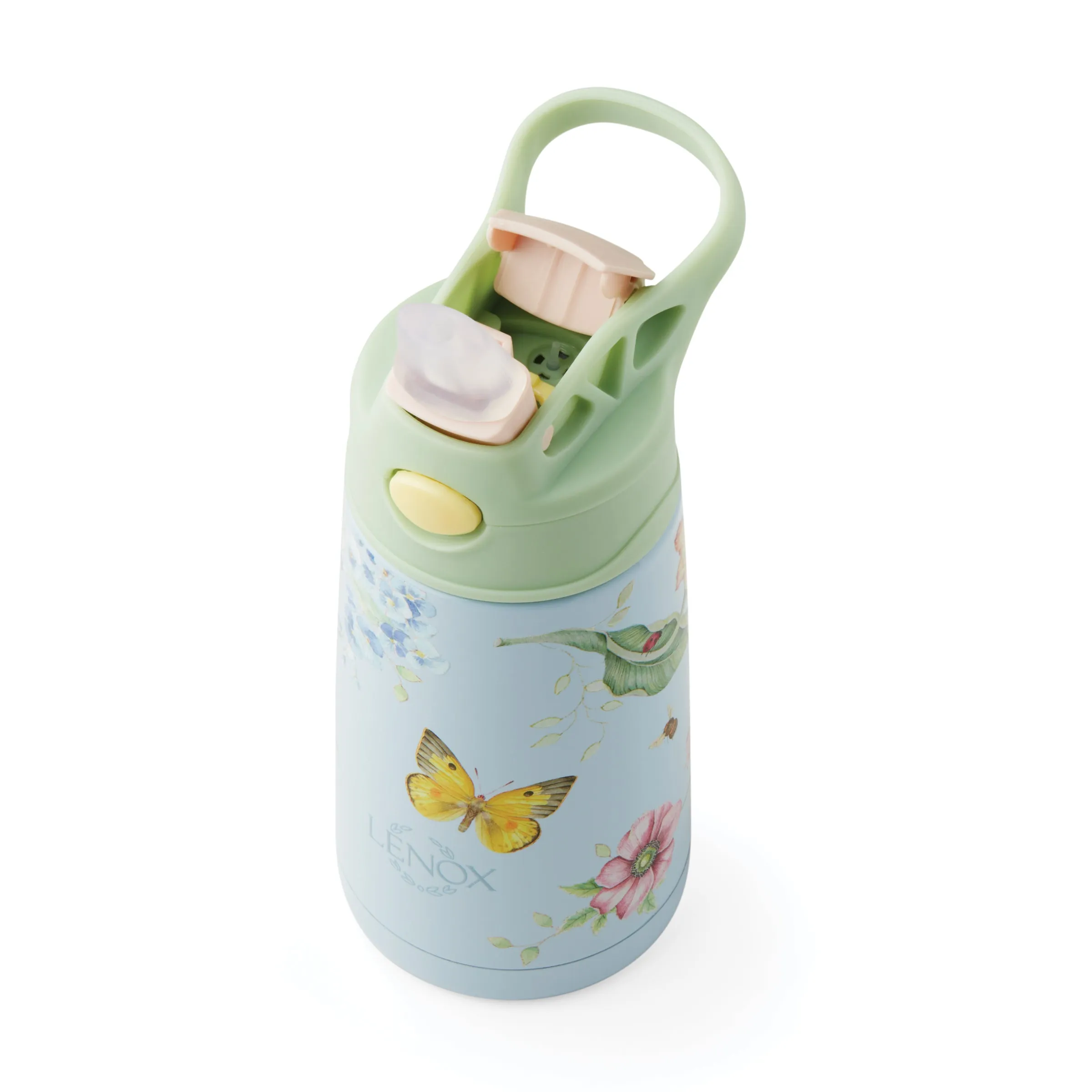 Butterfly Meadow Blue Stainless Kids Water Bottle