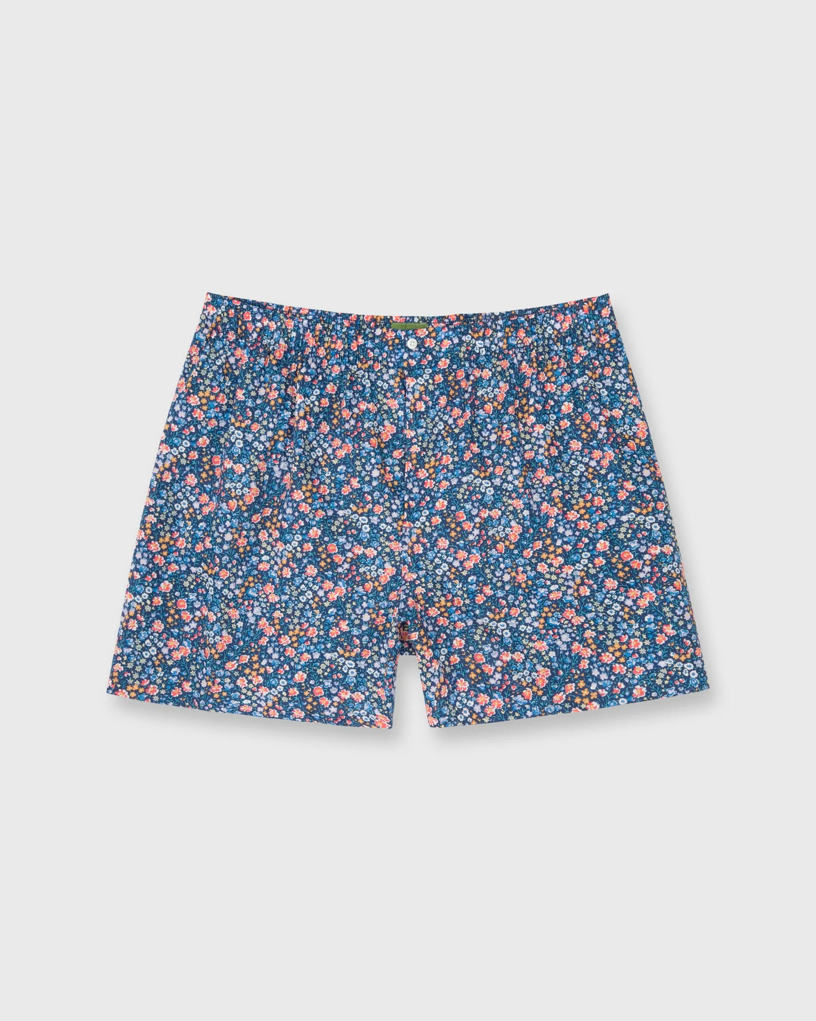 Button-Front Boxer Short in Red/Blue Phoebe & Jo Liberty Fabric