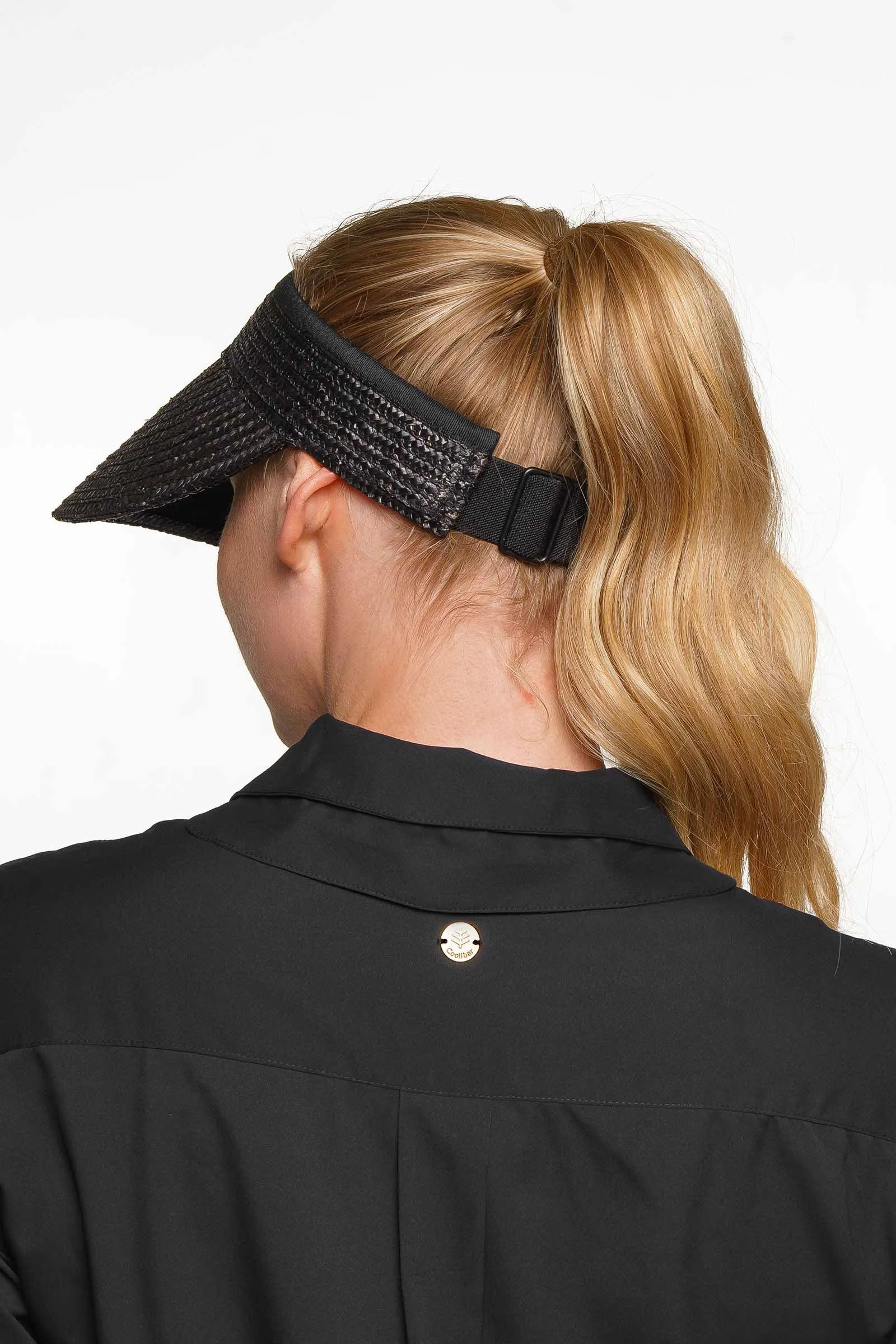 Carmen Wheat Straw Visor | Black