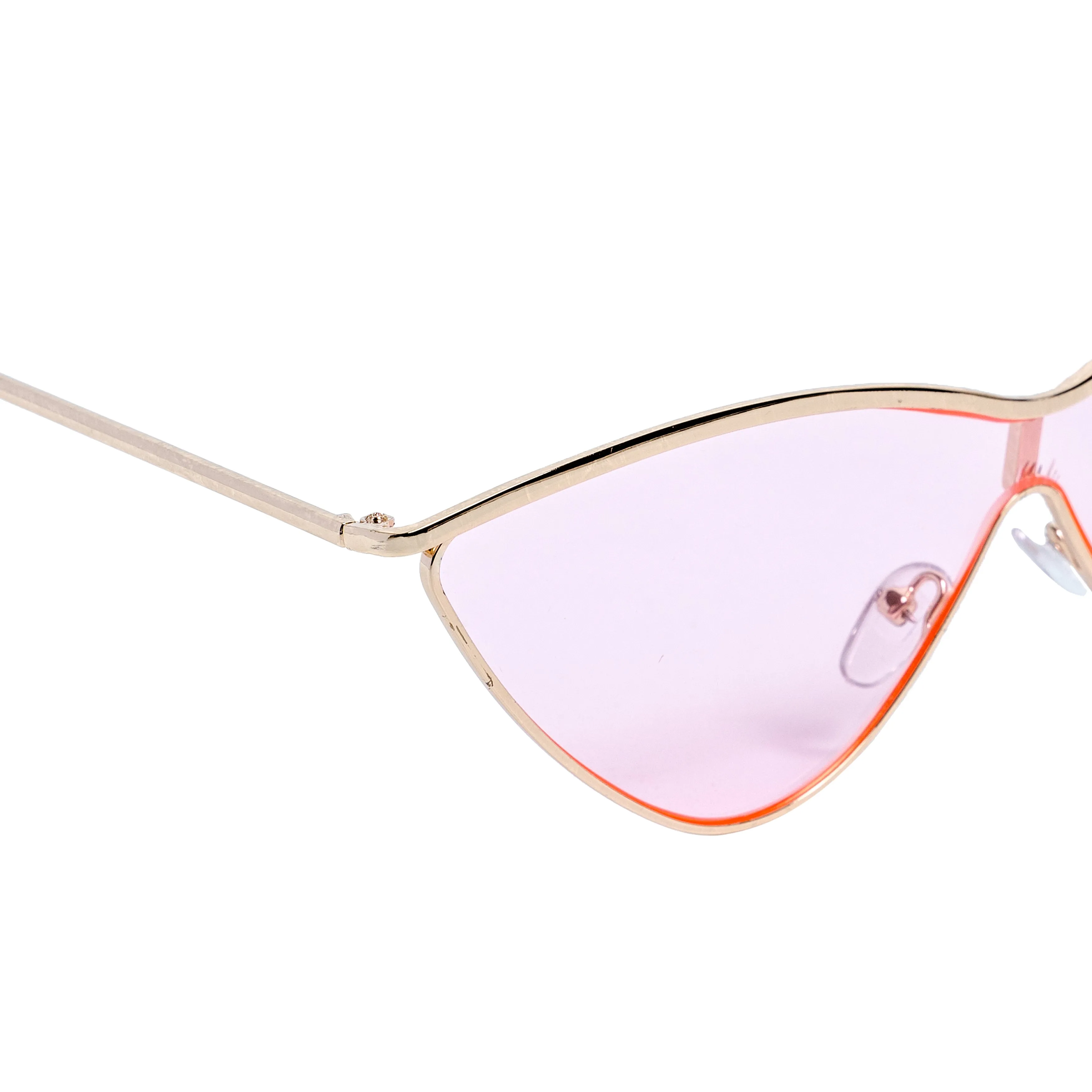 Chokore Cat-Eye Sunglasses with Metal Frame (Pink)