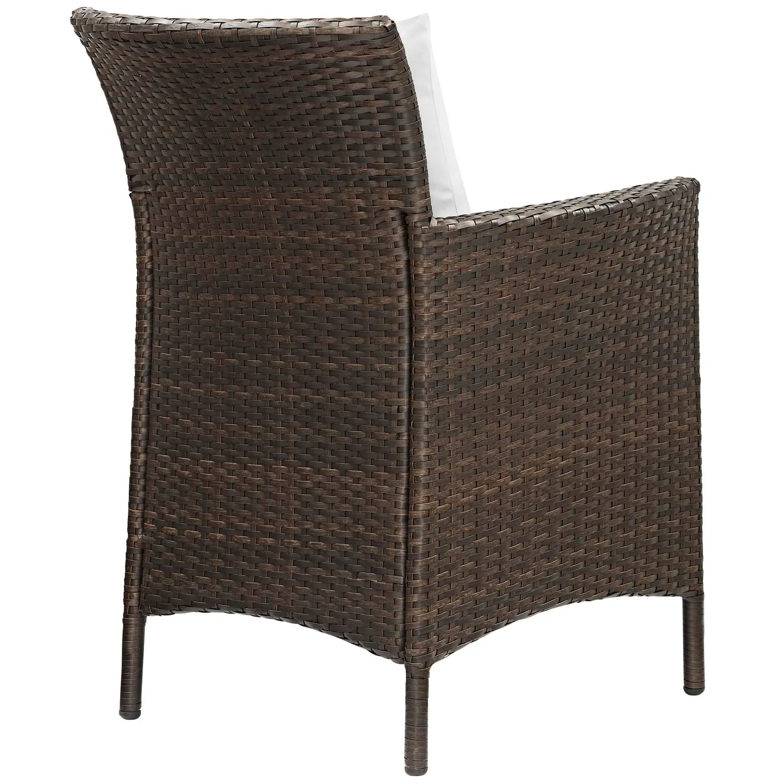 Conduit Outdoor Patio Wicker Rattan Dining Armchair Set of 4 by Modway