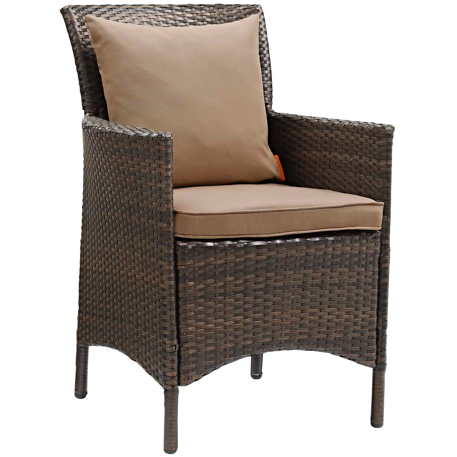 Conduit Outdoor Patio Wicker Rattan Dining Armchair Set of 4 by Modway