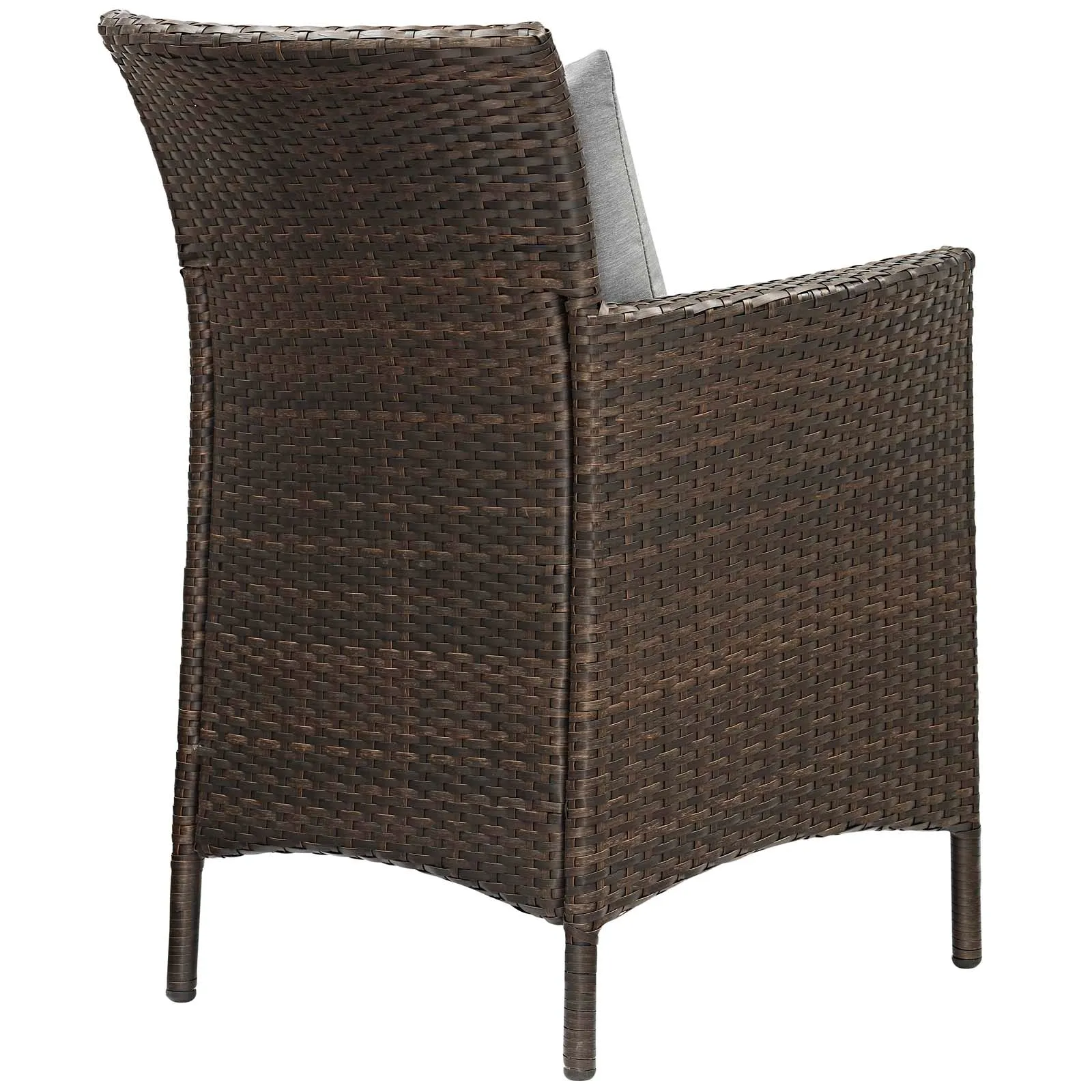 Conduit Outdoor Patio Wicker Rattan Dining Armchair Set of 4 by Modway