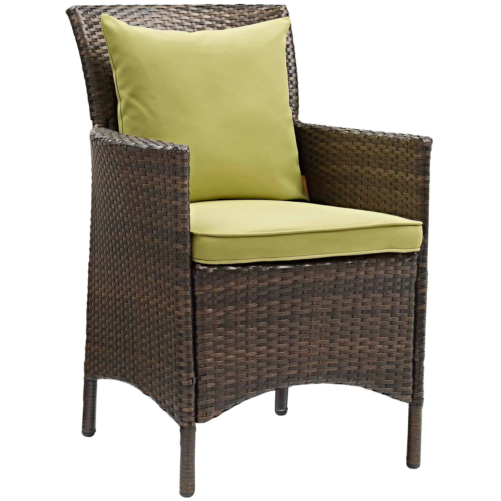 Conduit Outdoor Patio Wicker Rattan Dining Armchair Set of 4 by Modway