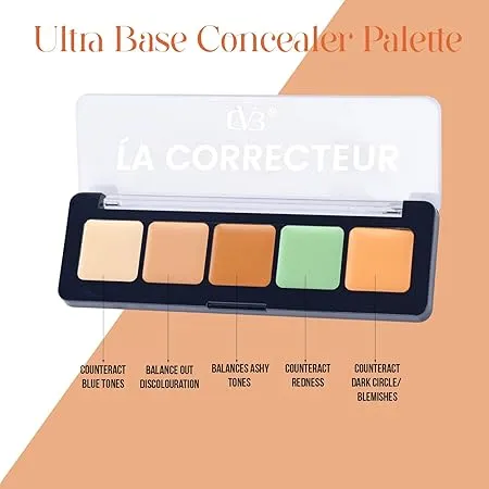 CVB 5 in 1 Concealer palette Brighten Skin Full Face Coverage Make Up Kit C104