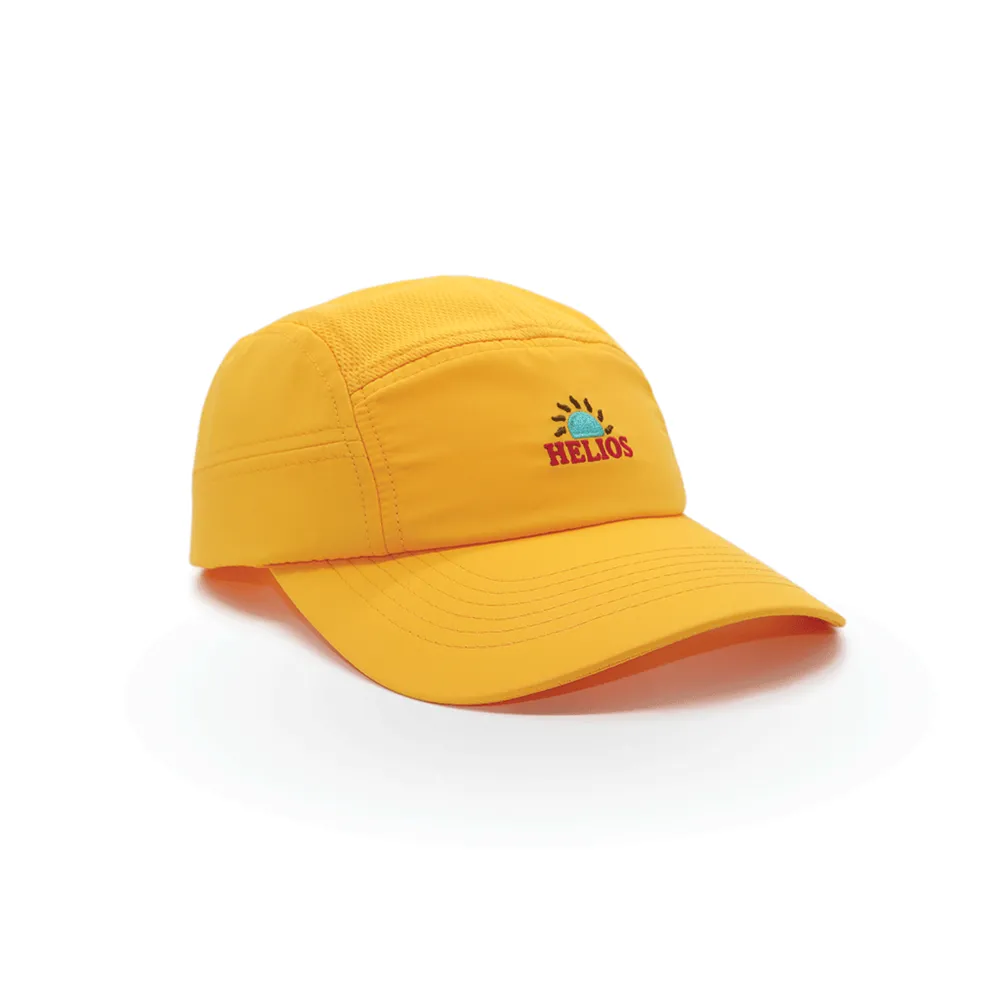 Helios Ultralight 7 Panel Firm Brim Running Cap - Yellow