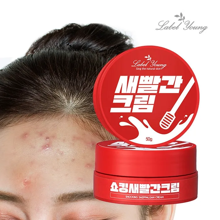 Label Young Shocking Saeppalgan Cream Skincare Red Propolis Cool Down