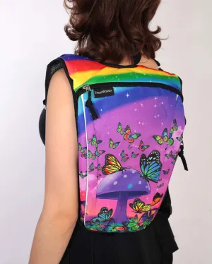 Lost in Wonderland UV Reactive Hydration Pack with Back Pocket for Anti-Theft