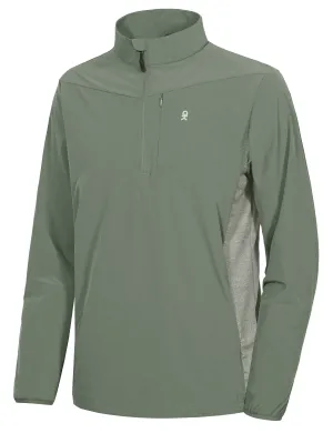 Men's UV Protection Long Sleeve Golf Pullover Shirt