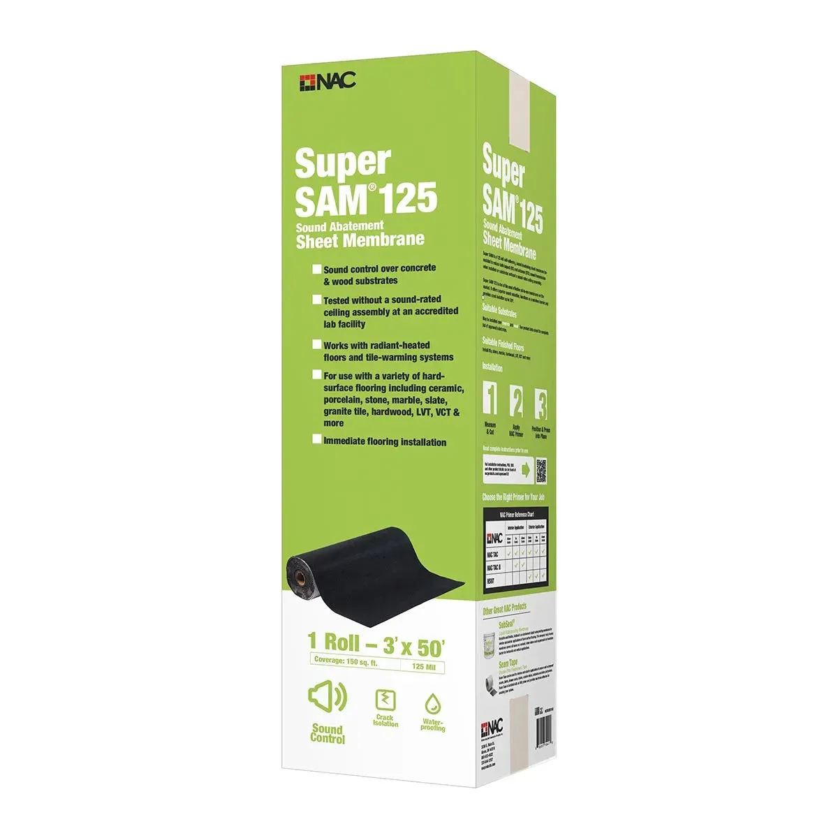 NAC Super SAM 125 Sound Control Membrane (150 sq/ft. roll)