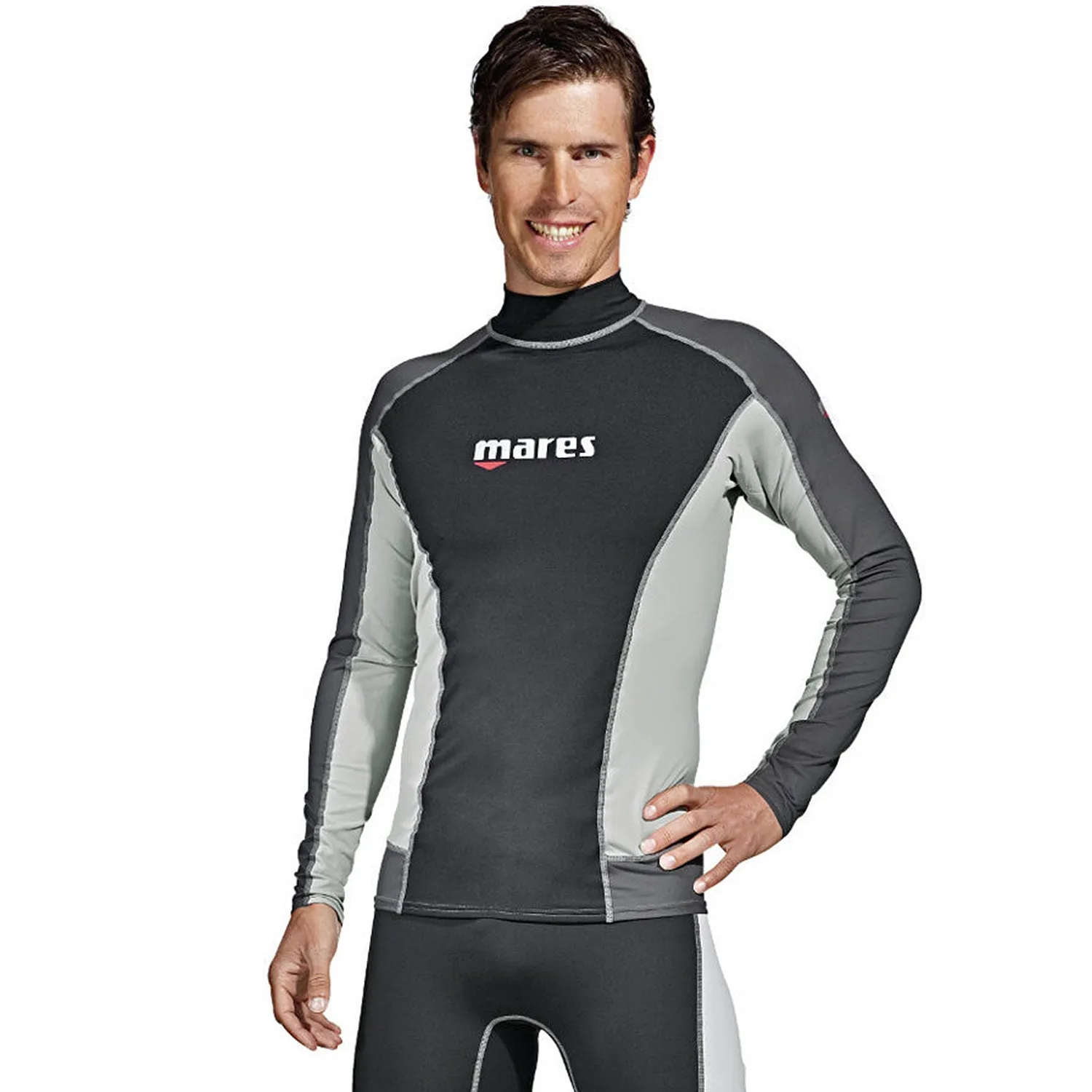 Open Box Mares Mens Scuba Rash Guard Trilastic Long Sleeve-MD