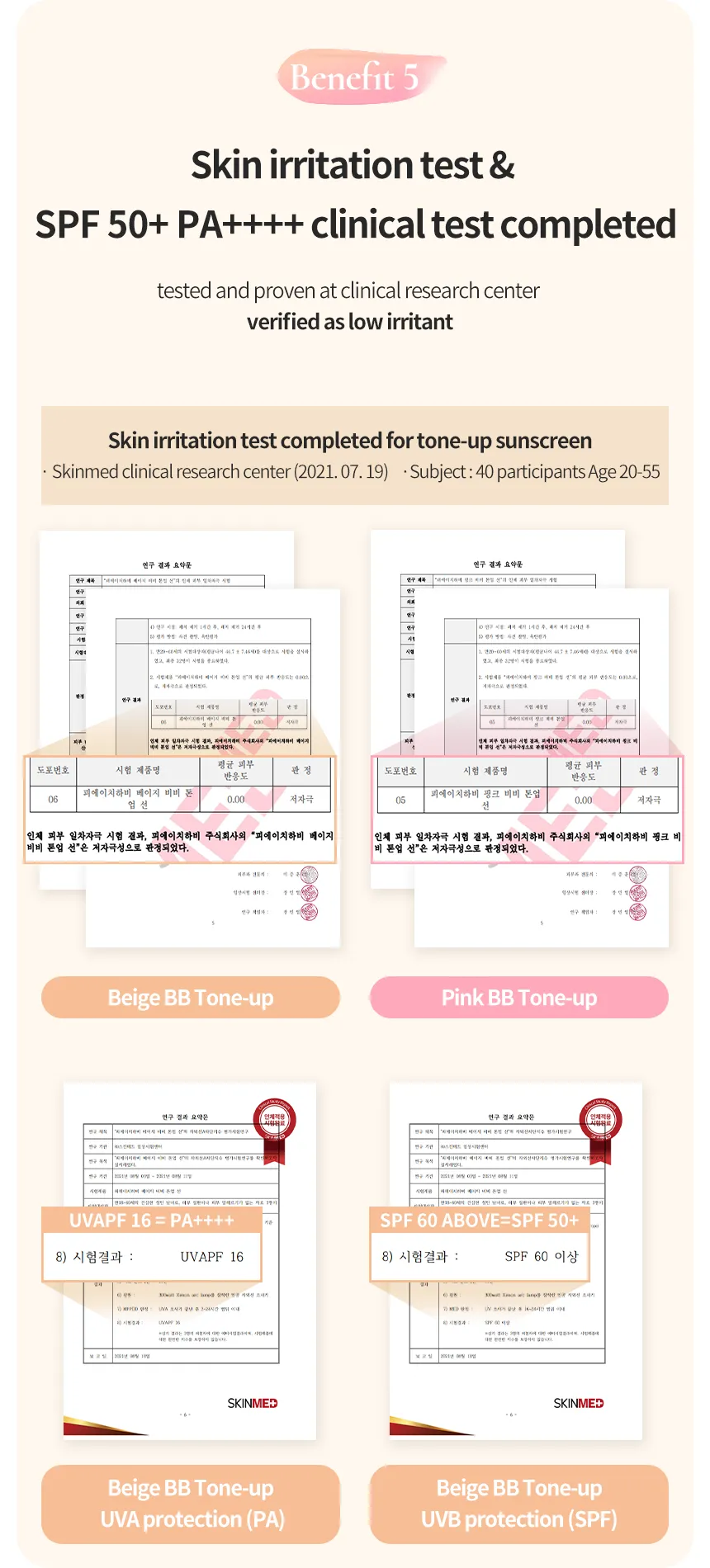 Ph. Hubby Pink BB Tone up 1g Sunscreen Cream Tube Type SPF50  PA     50g No White Cast Facial Skincare UV block Face Body Neck