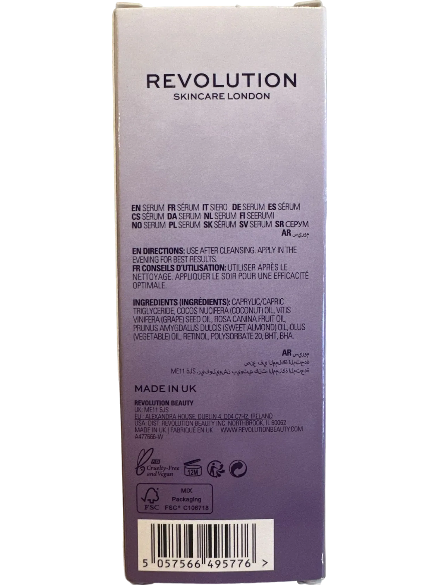 Revolution Skincare Retinol 0.5% Intense Anti-Wrinkle Serum 30 Ml