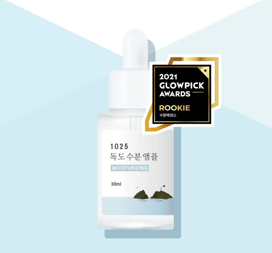 Round Lab Dokdo Moisturizing Ampoule 30ml Dry Skincare Moisture Balance pH Low molecular Hyaluronic Acid