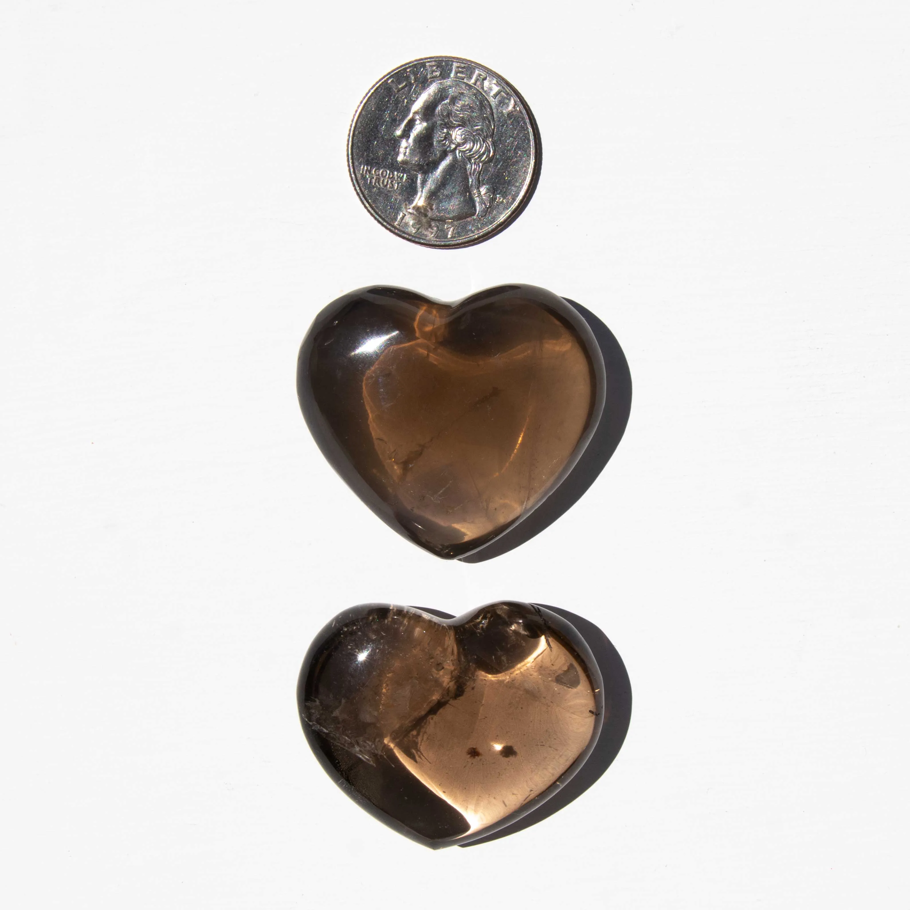 Smoky Quartz - Hearts, Medium Color