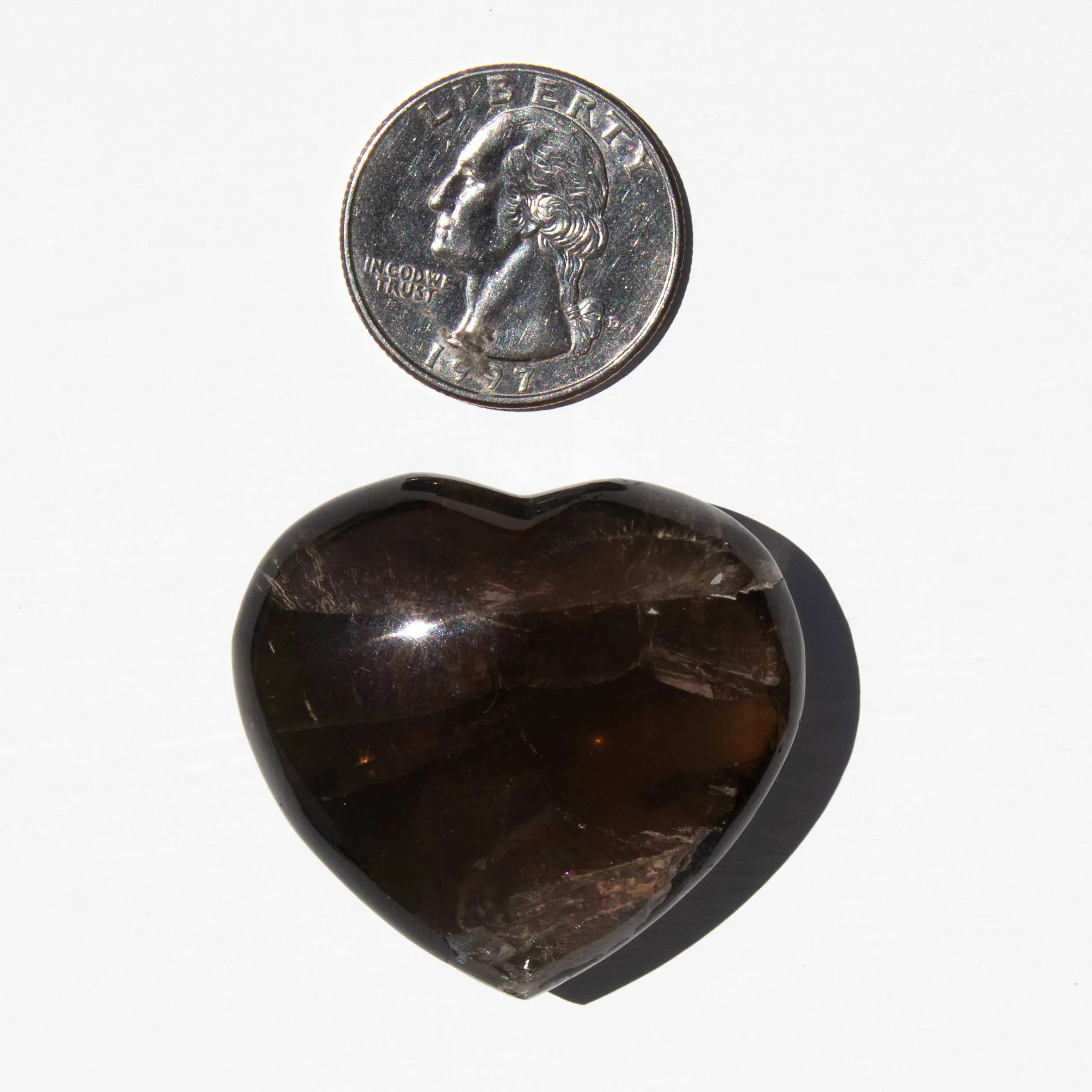 Smoky Quartz - Hearts, Medium Color