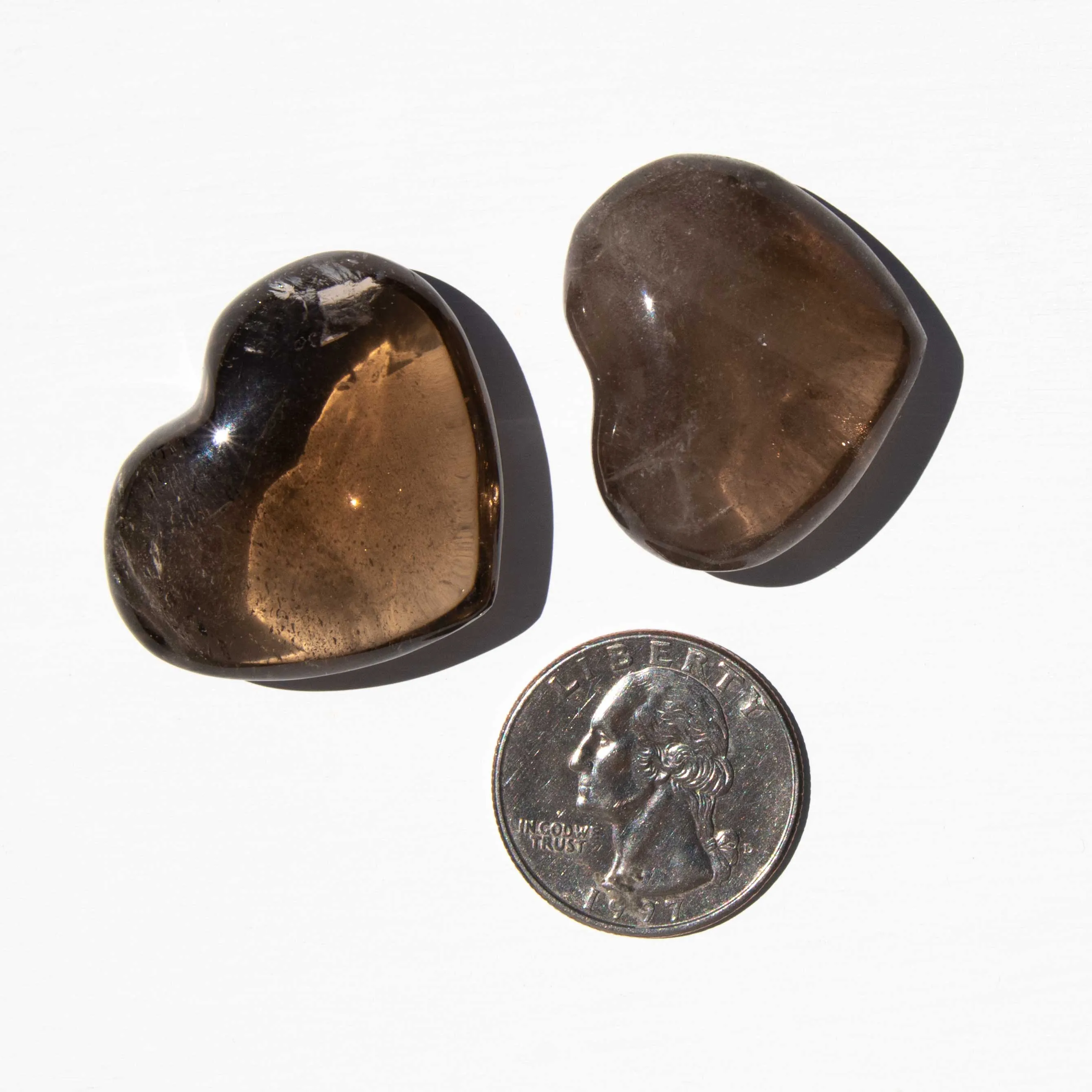 Smoky Quartz - Hearts, Medium Color