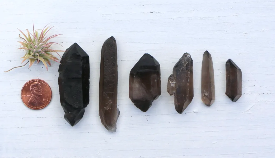 Smoky Quartz - Points, Double Terminated