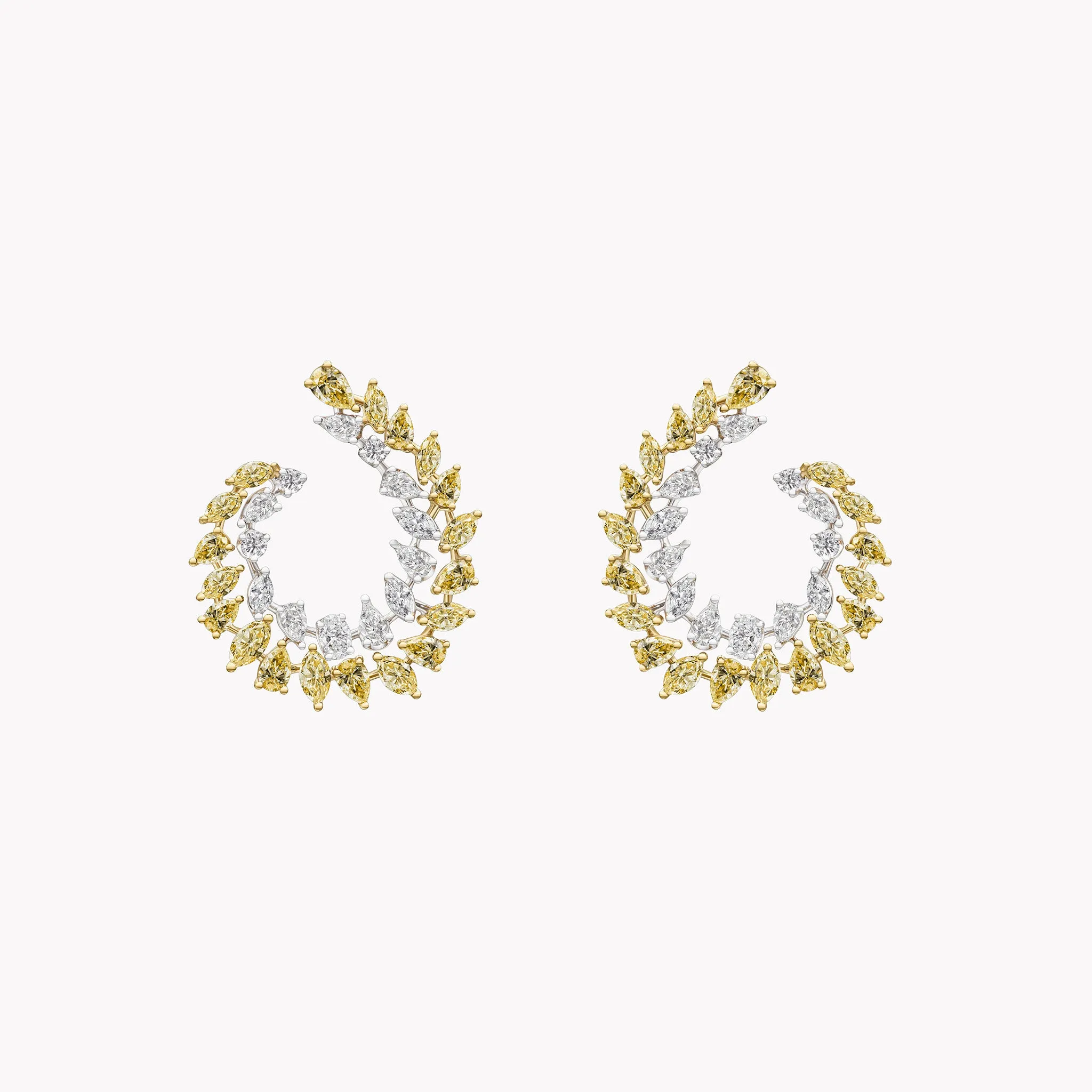 Two-Tone Multi-Shape Garland Earrings