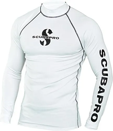 Used ScubaPro Men's UPF 50 Long Sleeve Rash Guard - Medium - Ice